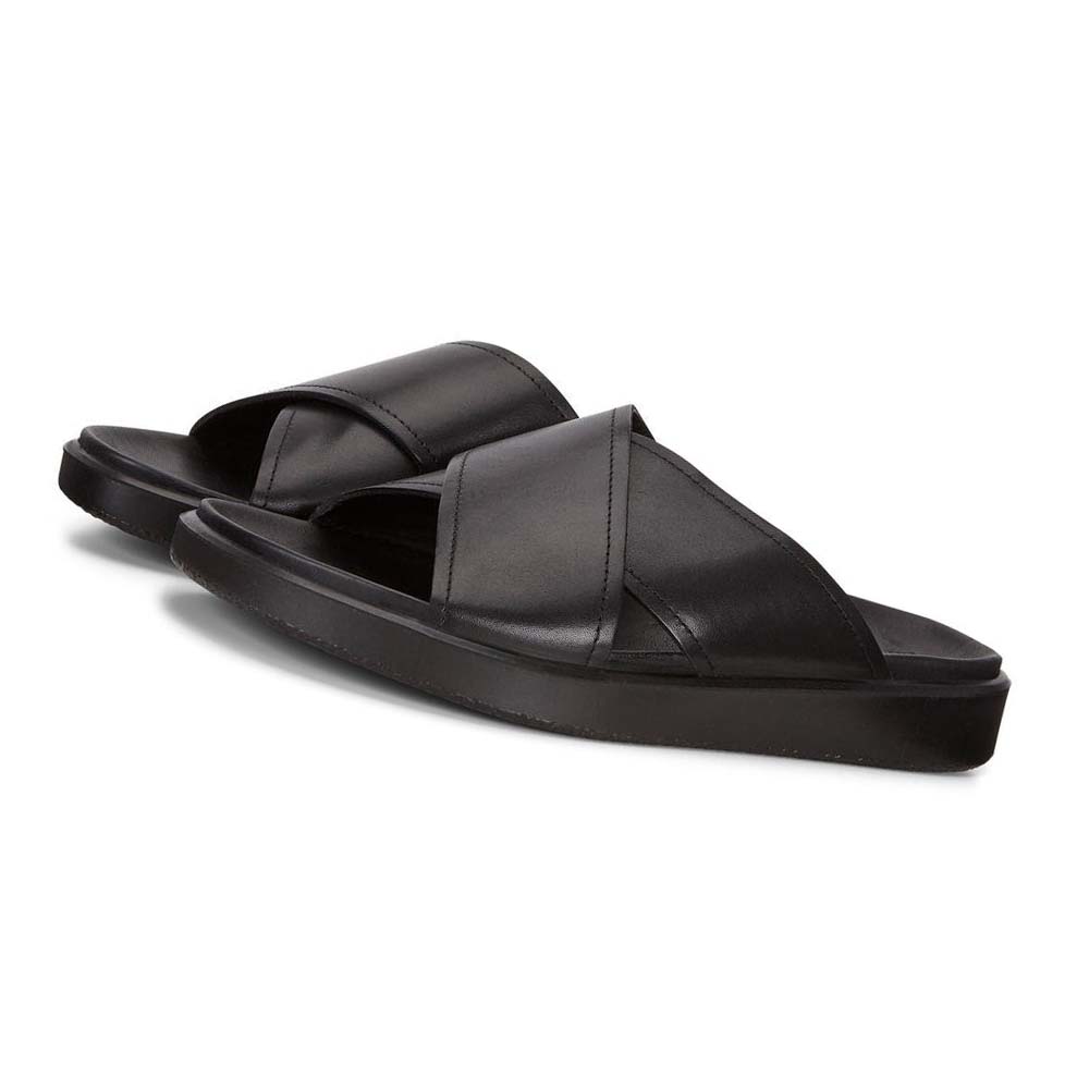 Men's Ecco Flowt Lx Sandals Black | USA 589CTV